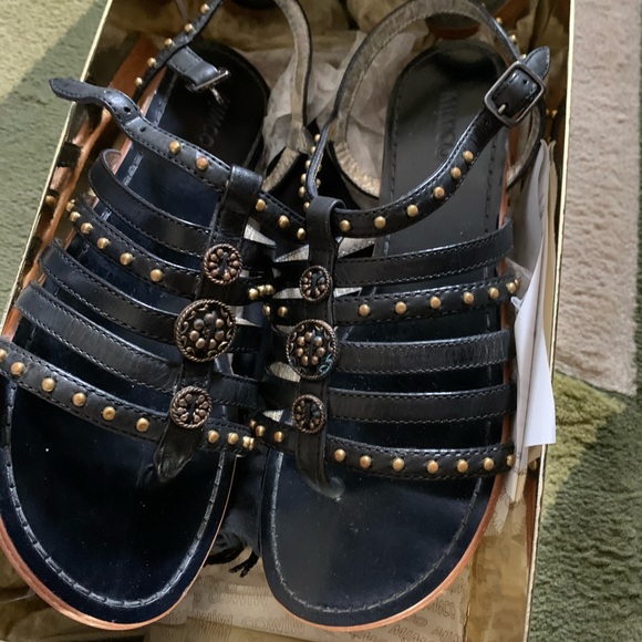 Mimco black studded gladiator kinship sandals - Picture 2 of 5